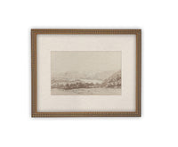 READY to SHIP 24x36 Framed Canvas Print: Country Landscape Art