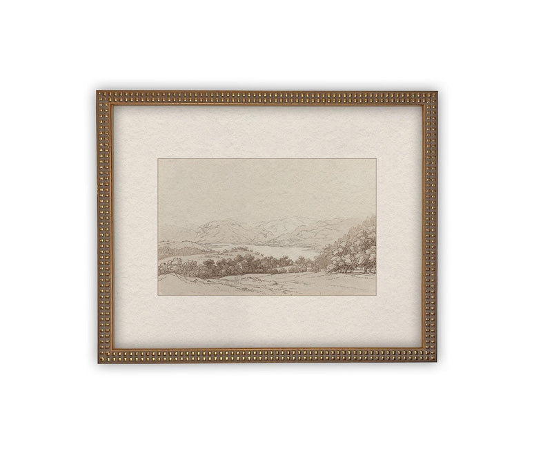 READY to SHIP 24x36 Framed Canvas Print: Country Landscape Art