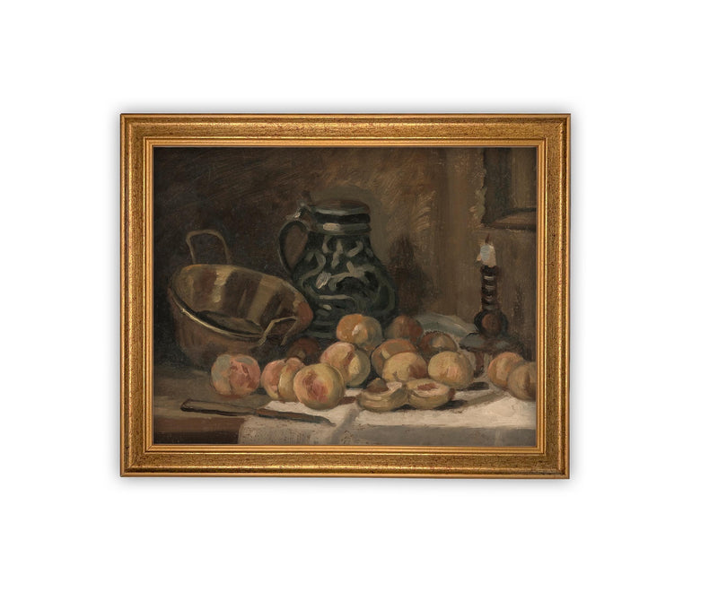 READY to SHIP 11x14 Vintage Framed Canvas Art // Vintage Painting // Vintage Kitchen Still Life // Farmhouse print //#ST-631