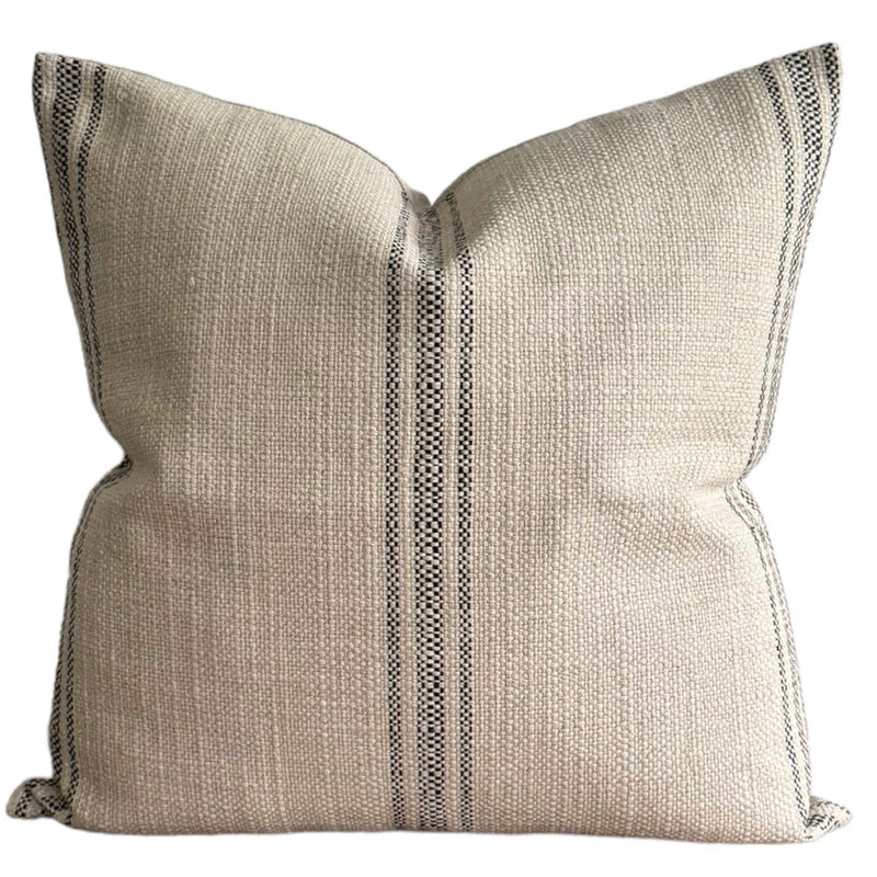 READY TO SHIP 20X20 Black Country Stripe Pillow Cover