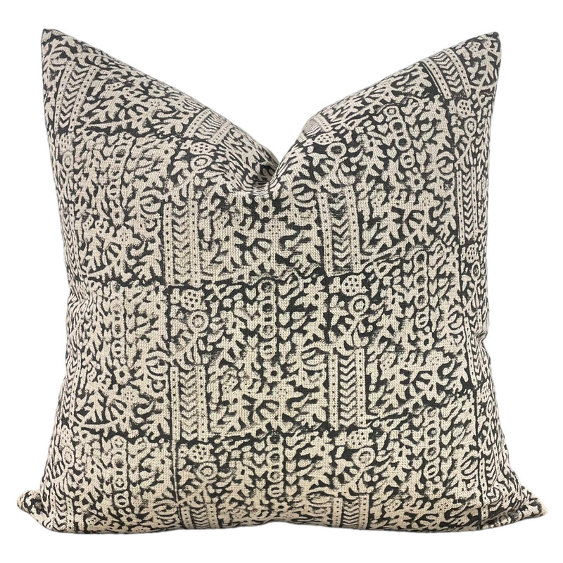 Designer "Escalon" Block Print Handloom Pillow Cover