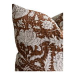 Designer Carmel Quilted Block Print Pillow Cover in Kantha