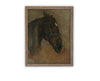 Vintage Framed Canvas Art // Framed Vintage Print // Vintage Painting // Vintage Horse Art// Farmhouse print //#A-186