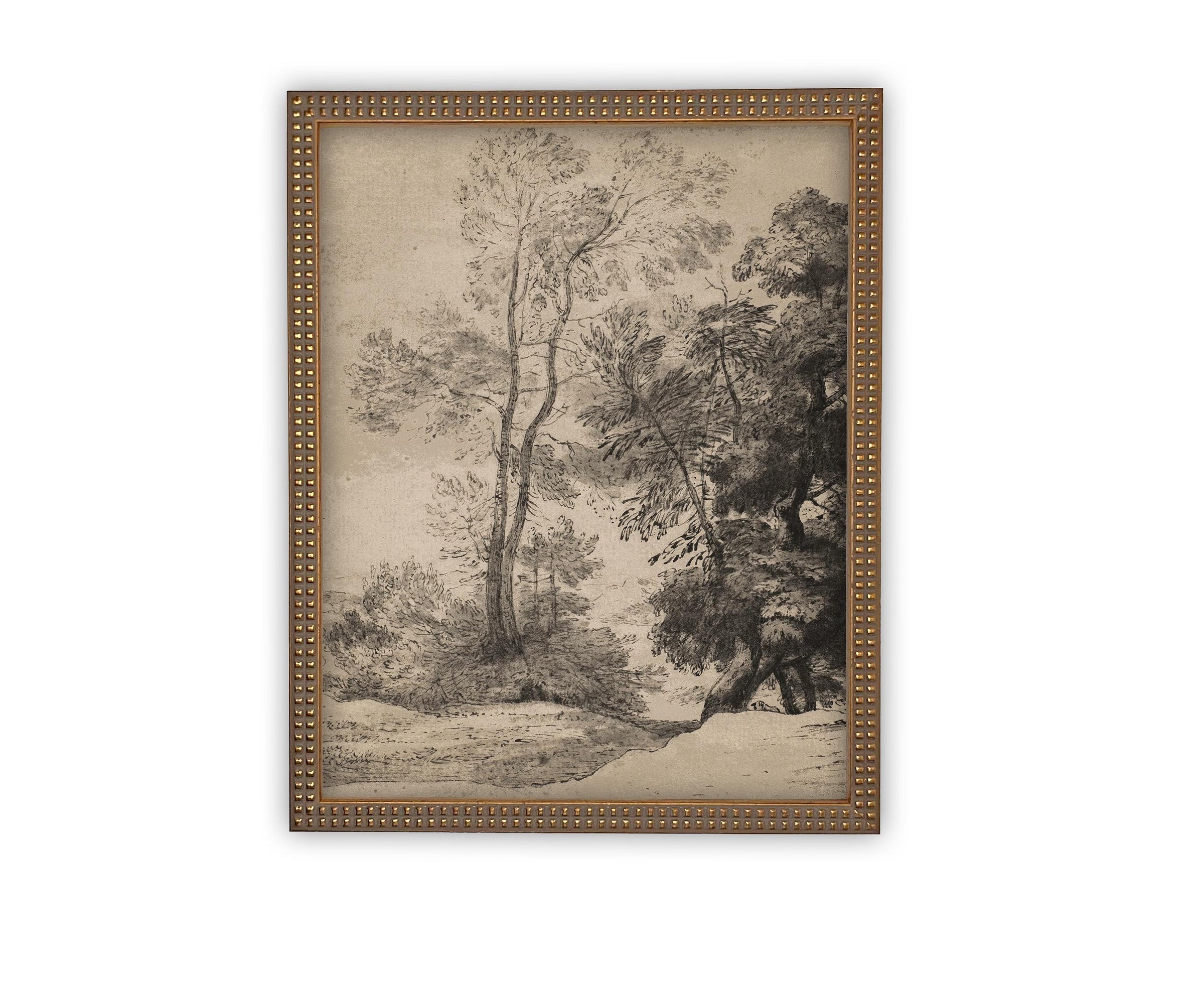 READY TO SHIP 11X14 Vintage Canvas Print: Country Landscape Art