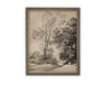 READY to SHIP 11x14 Vintage Framed Canvas Art // Vintage Summer Painting // Country Landscape // Farmhouse print //#LAN-260