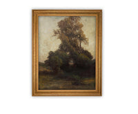 Vintage Framed Canvas Art // Framed Vintage Print // Vintage Painting // Fall Autumn Art // Farmhouse print //#LAN-261
