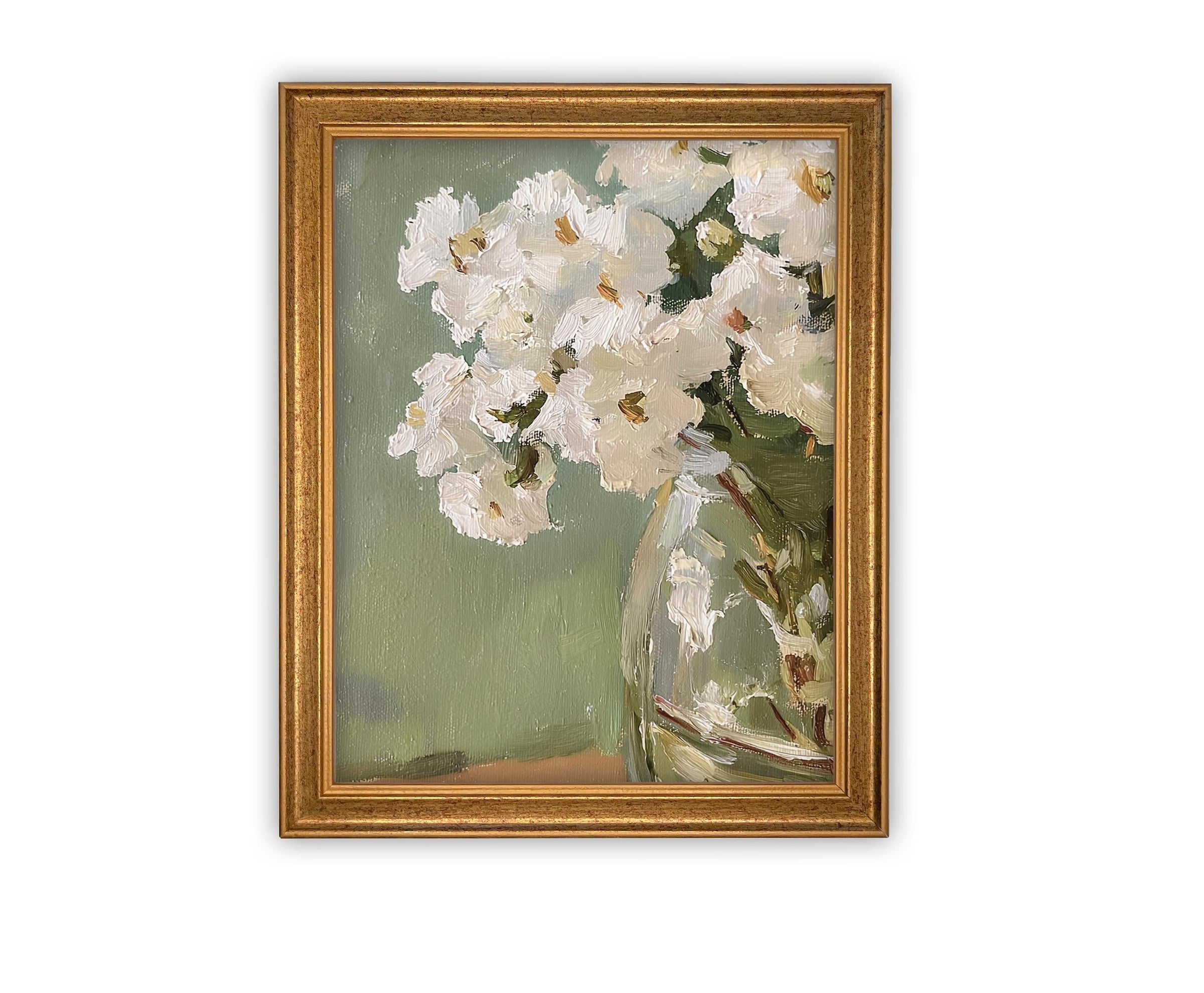 READY to SHIP 30X40 Vintage Framed Canvas Art // Framed Vintage Floral Print // Vintage Floral Painting // Still Life Botanical //#BOT-155