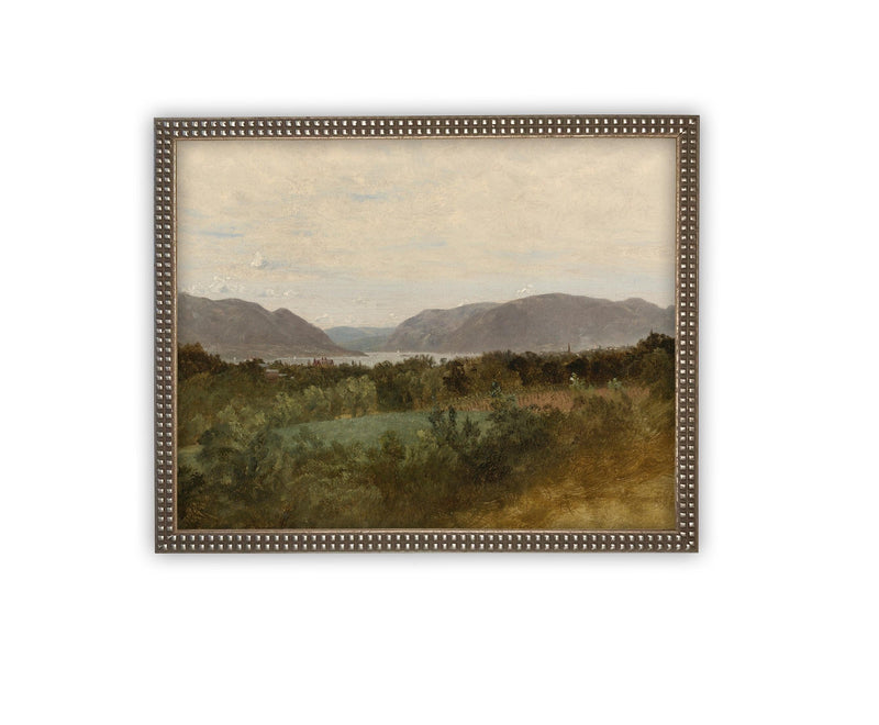 Vintage Framed Canvas Art // Framed Vintage Print // Vintage Painting // Landscape //Farmhouse print //#LAN-251