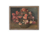 Vintage Framed Canvas Art // Framed Vintage Print // Vintage Painting // Floral Still Life Print // Botanical print //#BOT-156