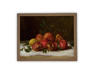 Vintage Framed Canvas Art // Framed Vintage Print // Vintage Still Life Painting // Farmhouse Kitchen Print //#ST-636
