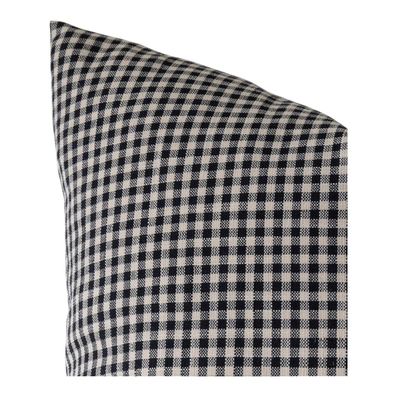 Designer "Fielding" Gingham Check Print Pillow Cover // Black White Linen Pillow Cover // Boutique Pillow Covers // Modern Farmhouse