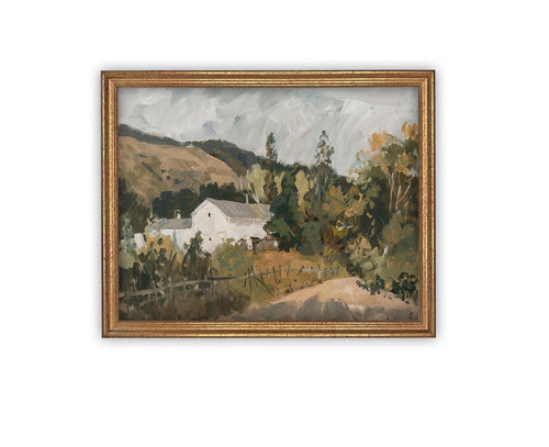 Vintage Framed Canvas Art #LAN-249