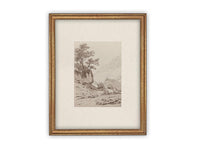 READY to SHIP 30X40 Vintage Framed Canvas Art // Framed Vintage Print // Vintage Painting // Country Landscape //#LAN-248
