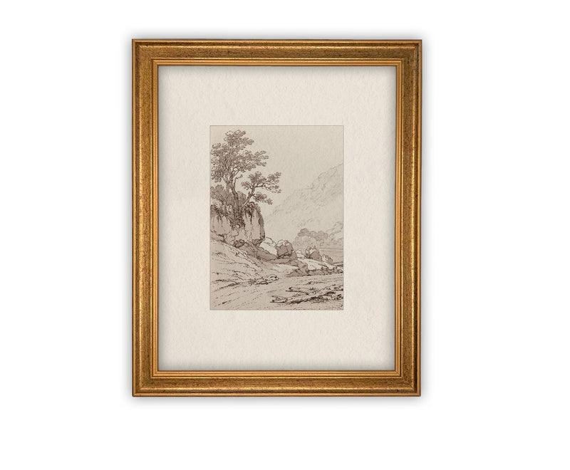 READY to SHIP 30X40 Vintage Framed Canvas Art // Framed Vintage Print // Vintage Painting // Country Landscape //#LAN-248
