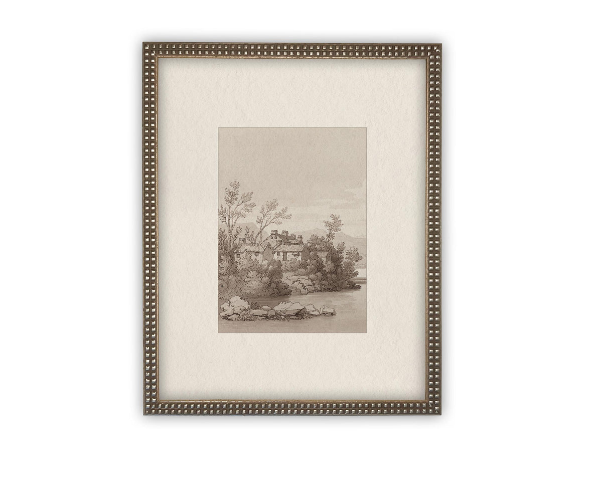 READY to SHIP 18X24 Vintage Framed Canvas Art // Framed Vintage Print // Vintage Painting // Country Landscape //#LAN-246