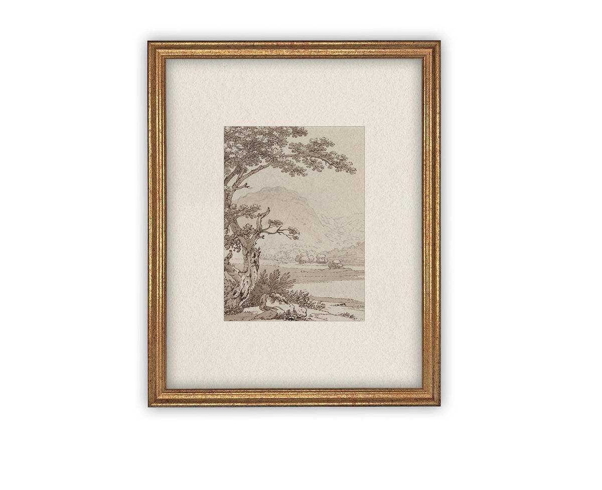 READY to SHIP 18X24 Vintage Framed Canvas Art // Framed Vintage Print // Vintage Painting // Country Landscape //#LAN-245