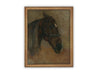 Vintage Framed Canvas Art // Framed Vintage Print // Vintage Painting // Vintage Horse Art// Farmhouse print //#A-186