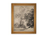 READY to SHIP 11x14 Vintage Framed Canvas Art // Vintage Summer Painting // Country Landscape // Farmhouse print //#LAN-260