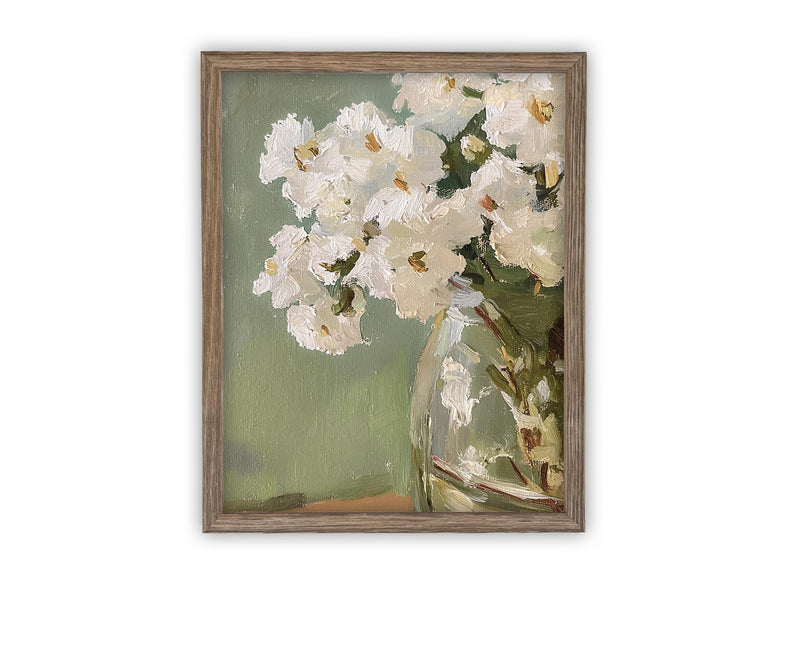 READY to SHIP 30X40 Vintage Framed Canvas Art // Framed Vintage Floral Print // Vintage Floral Painting // Still Life Botanical //#BOT-155