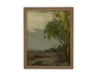 Vintage Framed Canvas Art // Framed Vintage Print // Vintage Painting // Moody Landscape Scene // Farmhouse print //#LAN-256