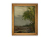 Vintage Framed Canvas Art // Framed Vintage Print // Vintage Painting // Moody Landscape Scene // Farmhouse print //#LAN-256