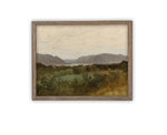 Vintage Framed Canvas Art // Framed Vintage Print // Vintage Painting // Landscape //Farmhouse print //#LAN-251