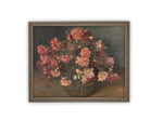 Vintage Framed Canvas Art // Framed Vintage Print // Vintage Painting // Floral Still Life Print // Botanical print //#BOT-156