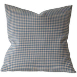 Designer "Ferron" Gingham Check Print Pillow Cover // Blue Linen Pillow Cover // Boutique Pillow Covers // Modern Farmhouse