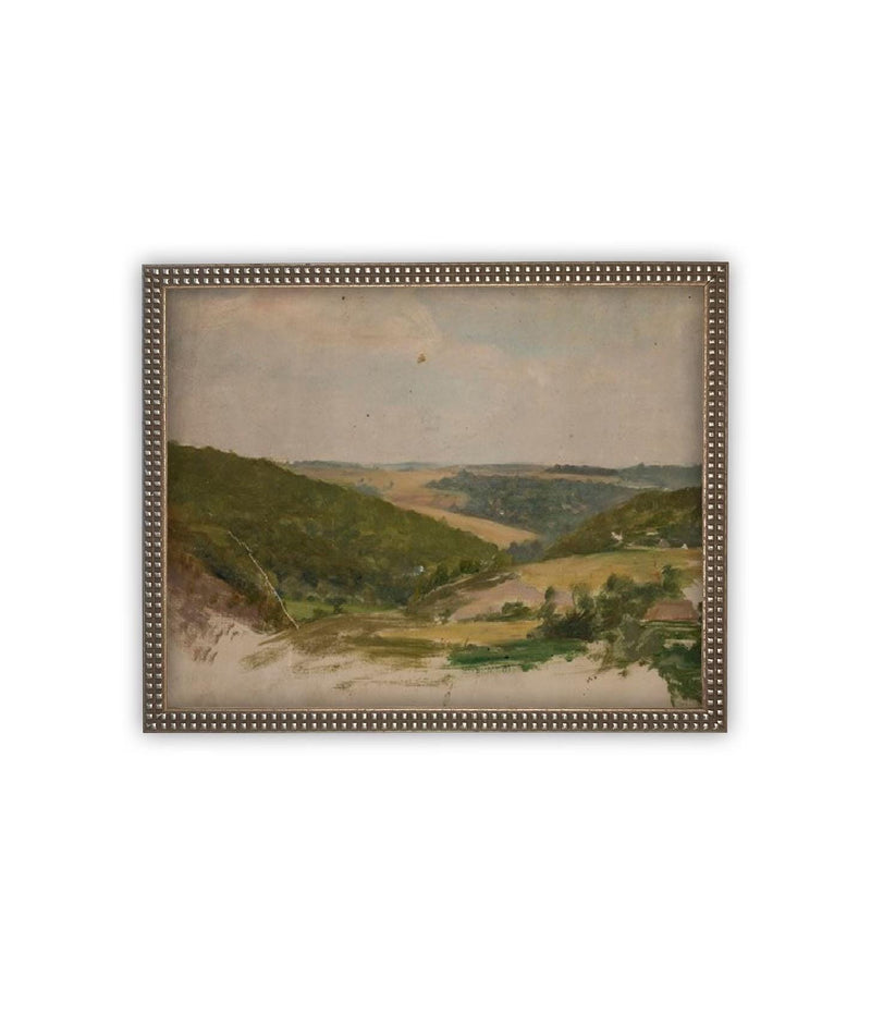 Vintage Framed Canvas Art #LAN-154