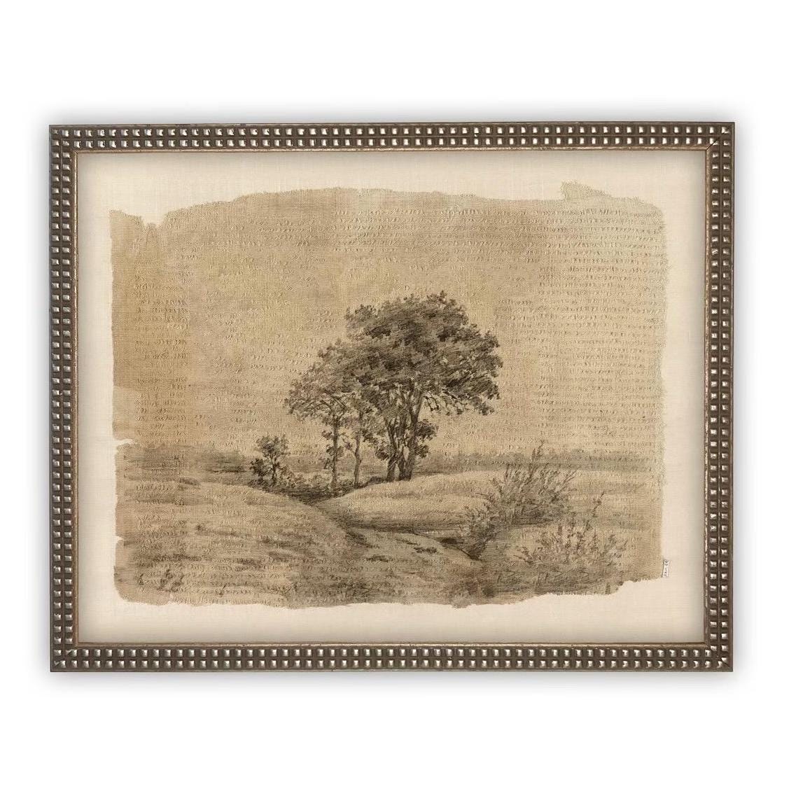 Vintage Framed Canvas Art #LAN-240
