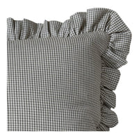 Designer "Ballard" Gingham Check Print Pillow Cover // Black White Linen Pillow Cover // Boutique Pillow Covers // Modern Farmhouse