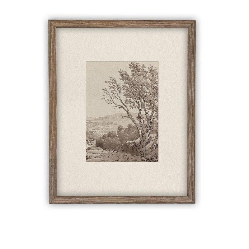 READY to SHIP 18x24 Vintage Framed Canvas Art // Framed Vintage Print // Vintage Painting // Country Landscape //#LAN-244