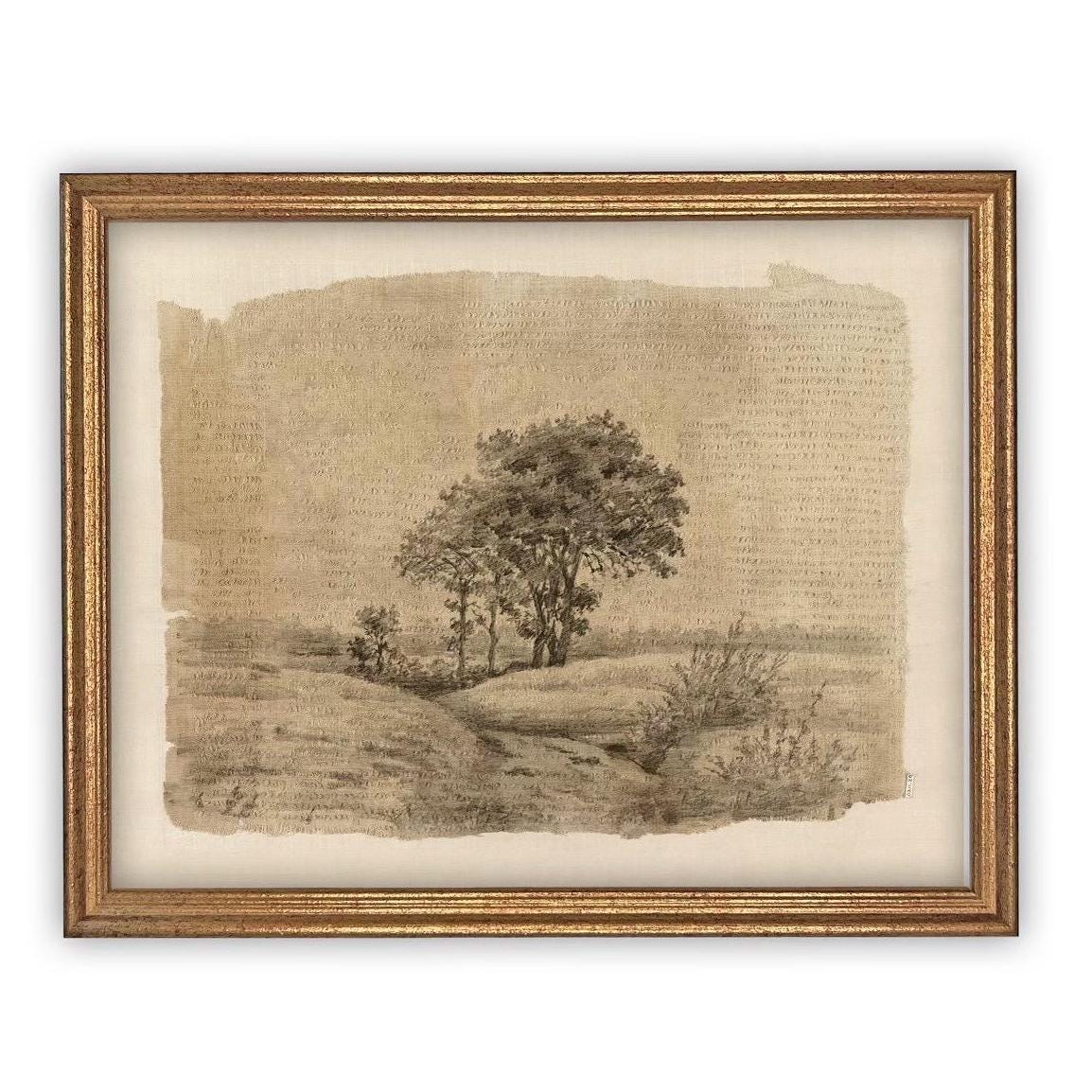 Vintage Framed Canvas Art #LAN-240