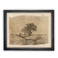 Vintage Framed Canvas Art #LAN-240