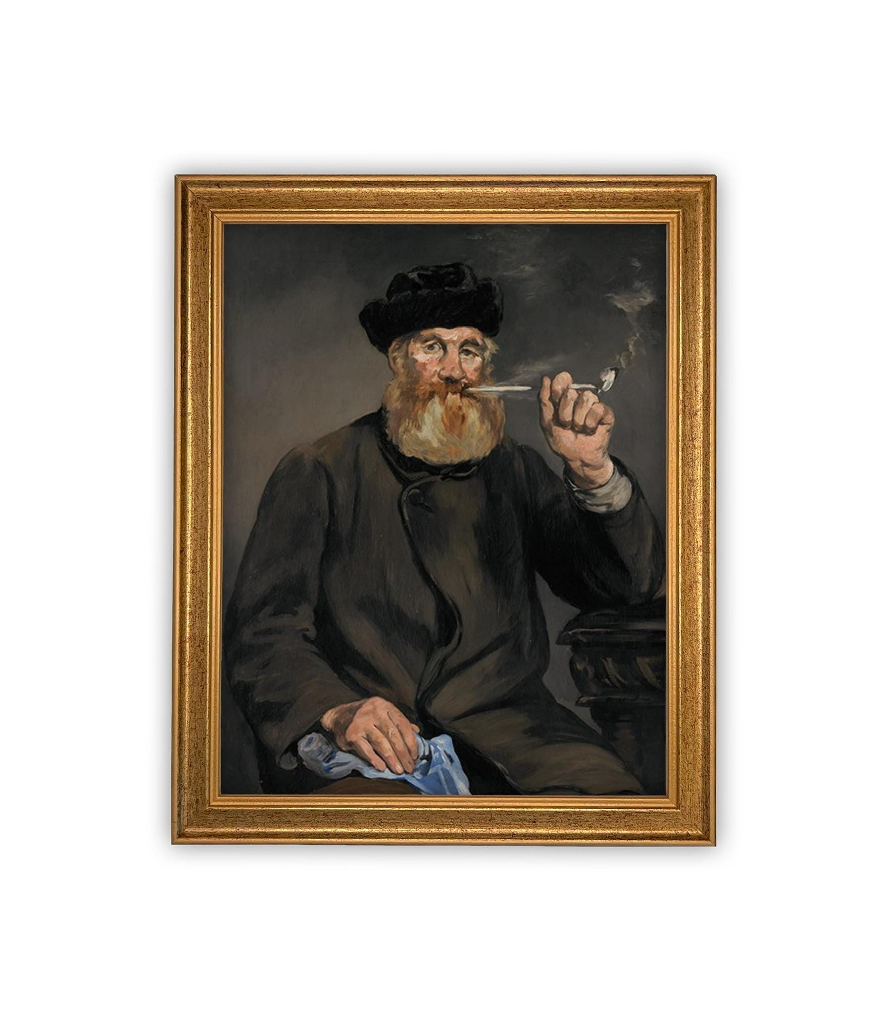 Vintage Framed Canvas Art // Framed Vintage Print // Vintage Painting // Vintage Portrait of a Man// Traditional print //#P-551