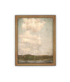 Vintage Framed Canvas Art // Framed Vintage Print // Vintage Painting // Muted Landscape Print // Farmhouse print //#LAN-266
