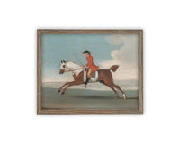 Vintage Framed Canvas Art // Framed Vintage Print // Vintage Horse Painting // Antique Equestrian Art // Farmhouse Print //#A-190