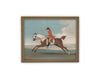 Vintage Framed Canvas Art // Framed Vintage Print // Vintage Horse Painting // Antique Equestrian Art // Farmhouse Print //#A-190