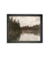 Vintage Framed Canvas Art // Framed Vintage Print // Vintage Painting // Cabin Lake House Landscape // Farmhouse print //#LAN-265