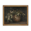 Vintage Framed Canvas Art // Framed Vintage Floral Print // Vintage Greens Painting // Still Life Botanical Farmhouse print //#BOT-164
