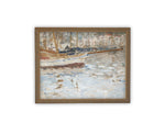 Vintage Framed Canvas Art // Framed Vintage Nautical Print // Vintage Painting // Sailboat Art // Beach House print //#COAS-145