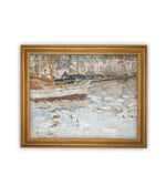 Vintage Framed Canvas Art // Framed Vintage Nautical Print // Vintage Painting // Sailboat Art // Beach House print //#COAS-145