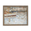 Vintage Framed Canvas Art // Framed Vintage Nautical Print // Vintage Painting // Sailboat Art // Beach House print //#COAS-145