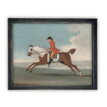 Vintage Framed Canvas Art // Framed Vintage Print // Vintage Horse Painting // Antique Equestrian Art // Farmhouse Print //#A-190