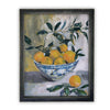 Vintage Framed Canvas Art // Framed Vintage Bowl of Oranges // Vintage Fruit // Still Life Kitchen Painting // Farmhouse print //#ST-637