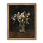 Vintage Framed Canvas Art // Framed Vintage Floral Print // Vintage Flowers Painting // Still Life Botanical Farmhouse print //#BOT-165