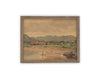 Vintage Framed Canvas Art // Framed Vintage Print // Vintage Oil Painting // Vintage Landscape Barn Art // Modern Farmhouse Art //#ARC-126