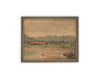 Vintage Framed Canvas Art // Framed Vintage Print // Vintage Oil Painting // Vintage Landscape Barn Art // Modern Farmhouse Art //#ARC-126