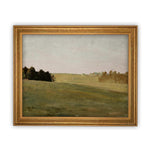 Vintage Framed Canvas Art // Framed Vintage Print // Vintage Painting // Vintage Green Landscape // Farmhouse print //#LAN-264