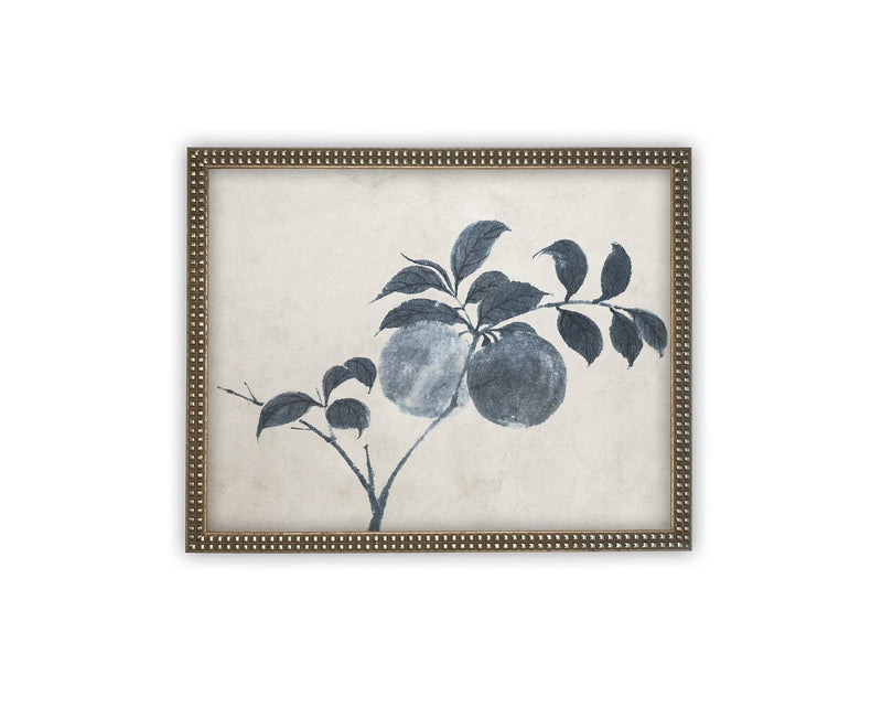 Vintage Framed Canvas Art // Framed Vintage Floral Print // Vintage Apple Branch Painting // Still Life Botanical Cottage print //#BOT-163